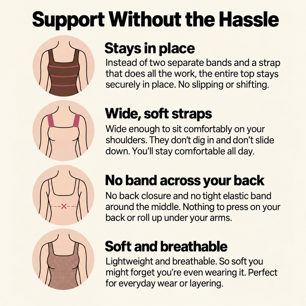 Maggie’s Comfort Top with Built-In Bra